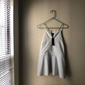 🆕 Banana Republic White Striped Peplum Top